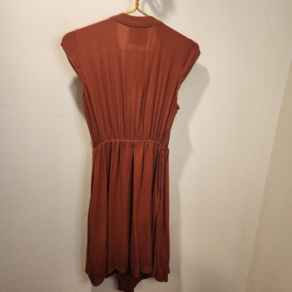 ANTHROPOLOGY Maeve Rust Faux Wrap Dress size XS - Picture 10 of 13